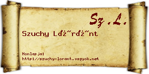 Szuchy Lóránt névjegykártya